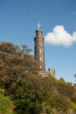 Calton hill. Edinburgh city, İskoçya