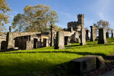 Calton hill. Edinburgh city, İskoçya