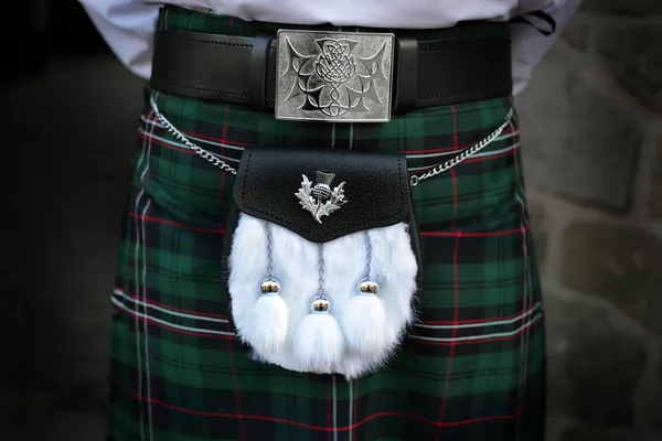 Традиционный шотландский костюм — стоковое фото