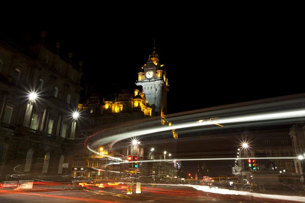 爱丁堡市在黑夜时间. — 图库照片