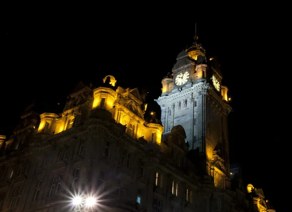 Edinburgh şehir gece zaman. — Stok fotoğraf