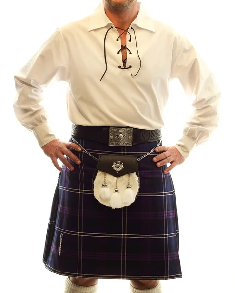 Традиционный шотландский костюм — стоковое фото