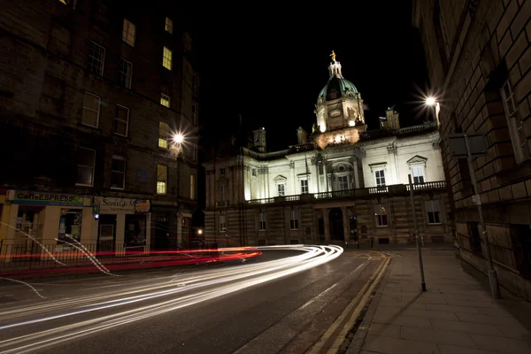 Edinburgh city v noční době. Stock Fotografie