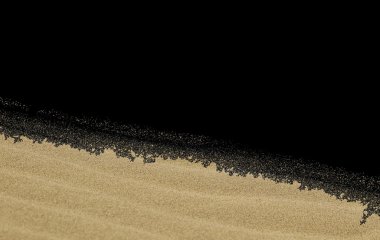 Oil on beach ( illustration - simple text ) clipart