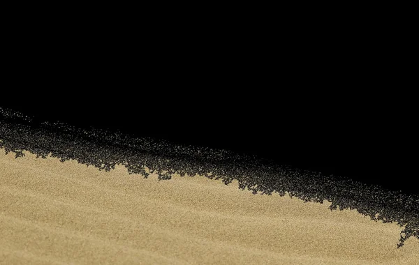 Olie på stranden (illustration - enkel tekst  ) - Stock-foto