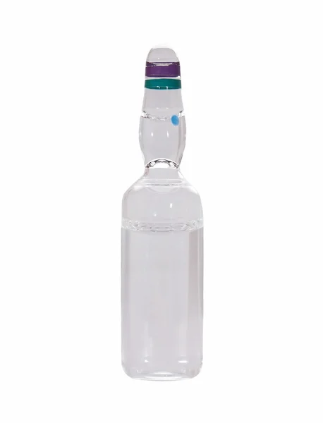 Blank white medical ampule isolated on white background — Stock Photo, Image