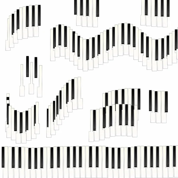 Divertenti tasti di pianoforte — Foto Stock