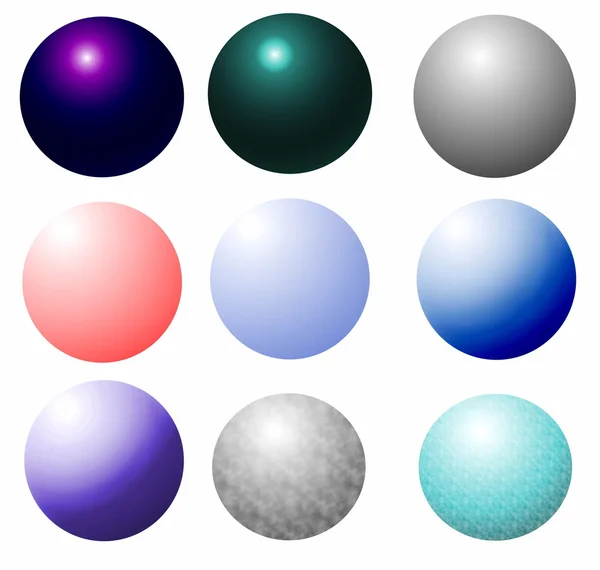 Shiny metallic balls isolated on white — Stock Photo, Image