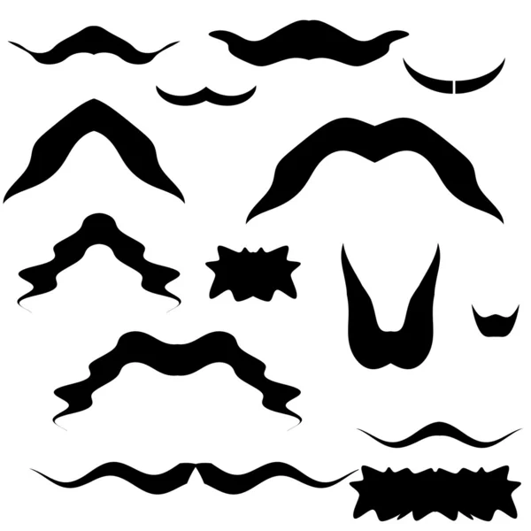Collection mustaches for fun — Stock Photo, Image