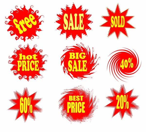 Försäljning klistermärken och etiketter — Stockfoto