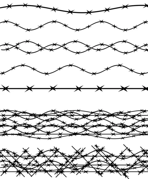 Metal barbed wire fence protection isolated on white for background — Stock Photo, Image