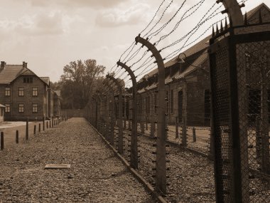 Auschwitz Birkenau concentration camp clipart