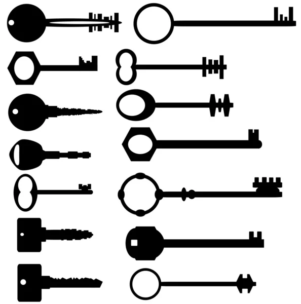 Collectie antieke en moderne sleutels — Stockfoto