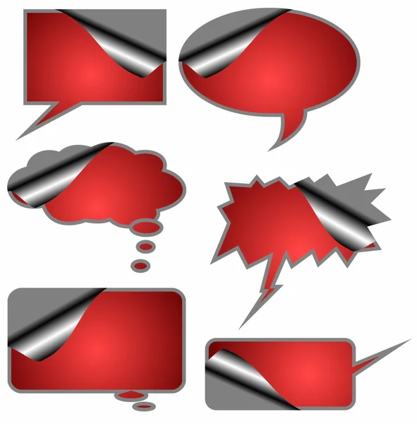 Red book text bubbles, speech bubble — Stock Photo, Image