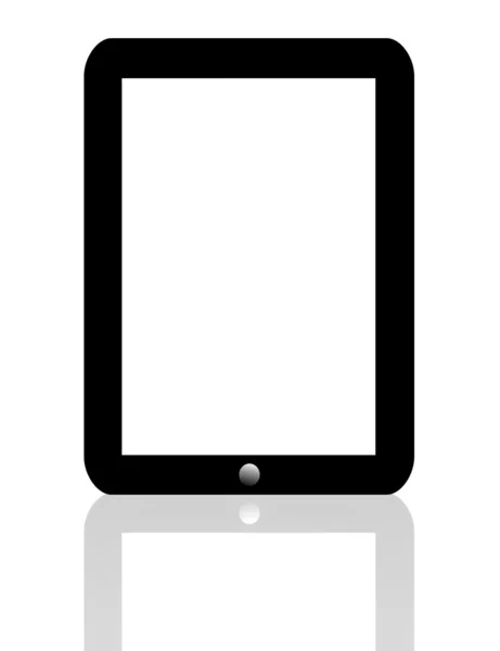 Preto tablet pc no fundo branco — Fotografia de Stock
