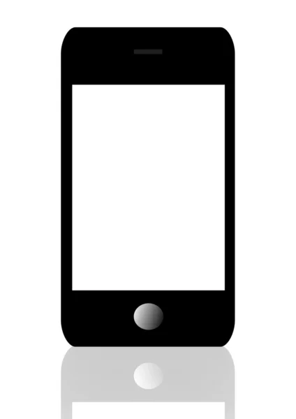 Иллюстрация современного смартфона на белом фоне — стоковое фото