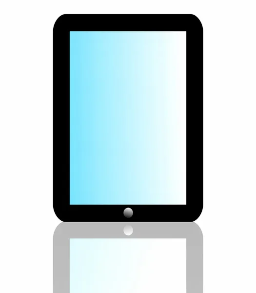 Preto tablet pc no fundo branco — Fotografia de Stock