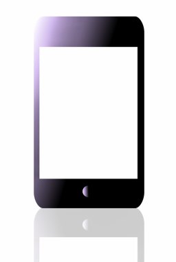 illüstrasyon izole beyaz arka plan üzerinde modern bir akıllı telefon