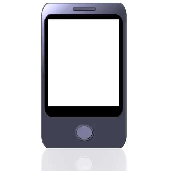 Telefone inteligente em branco isolado no fundo branco — Fotografia de Stock