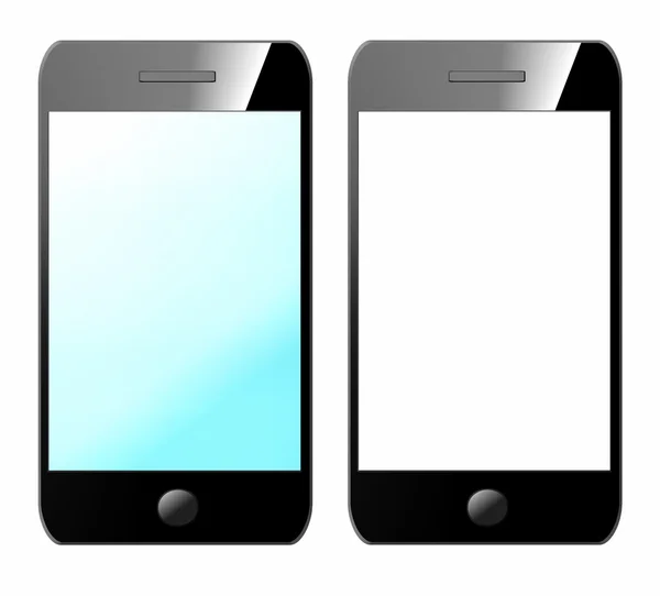 Beyaz arka plan üzerinde izole modern akıllı telefon — Stok fotoğraf