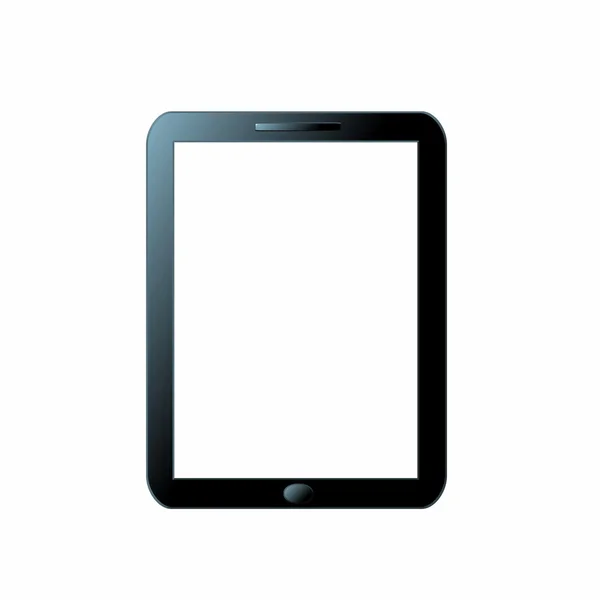 Tableta en blanco PC aislada sobre fondo blanco — Foto de Stock