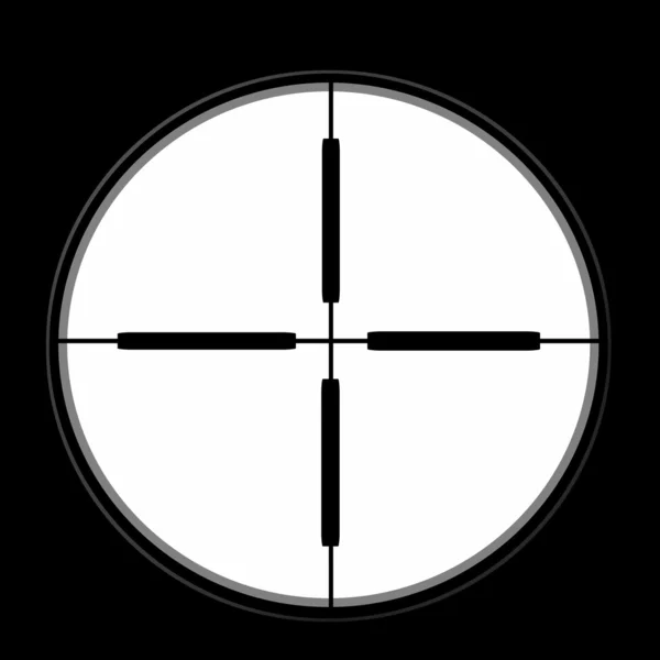 Vista de francotirador aislada sobre fondo negro, ilustración — Foto de Stock