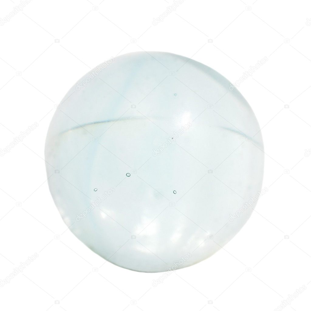 Glass marbles, transparent glass ball isolated on white background