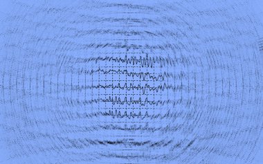 Illustration of brain waves clipart