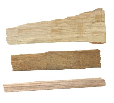 Pieces of broken planks of beech clipart