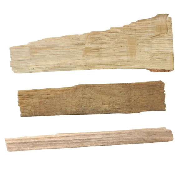 Pieces of broken planks of beech — Stock Photo, Image