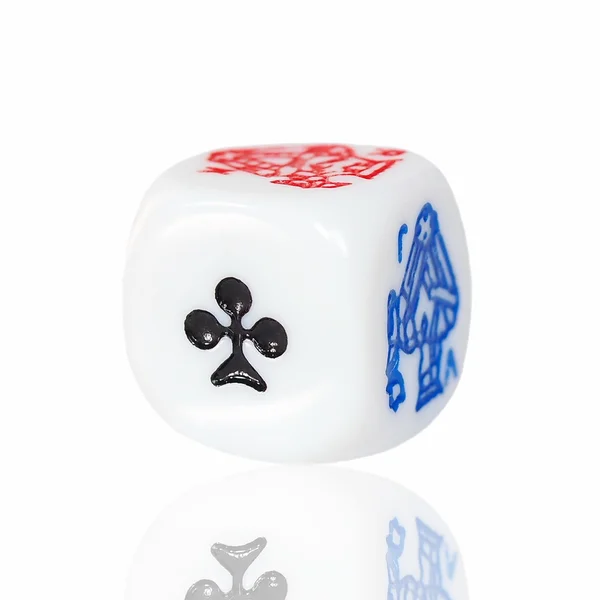 White dice isolated on white background — Stock Photo, Image