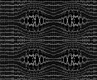 Brain waves on encephalogramme EEG clipart