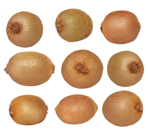 Set Kiwi fruit isolated on white background — Stock Photo, Image