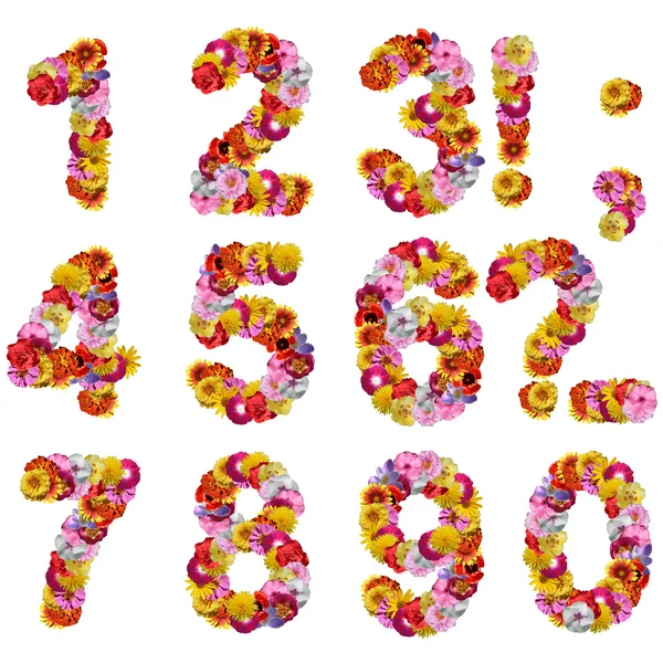 Números de flores —  Fotos de Stock