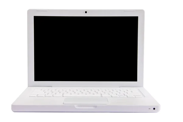 Портативный компьютер поверх белого — стоковое фото