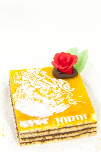 Желточный торт — стоковое фото