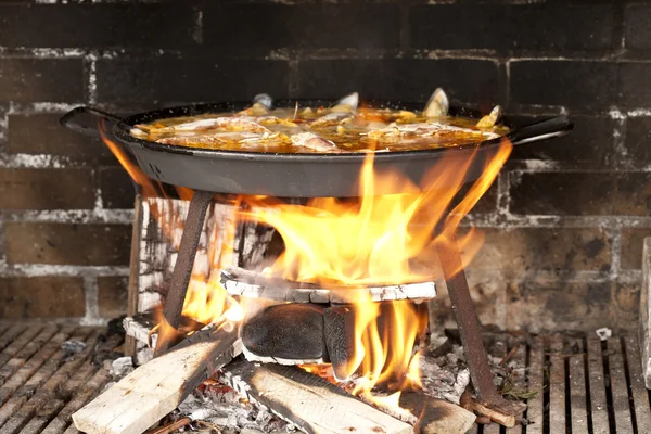 Paella ryżu — Zdjęcie stockowe