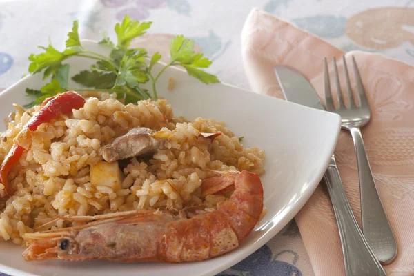 stock image Paella rice