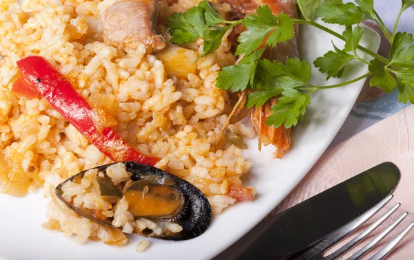 Paella rýže — Stock fotografie