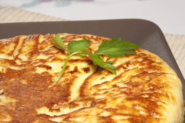 And onion omelette — Stock Photo, Image