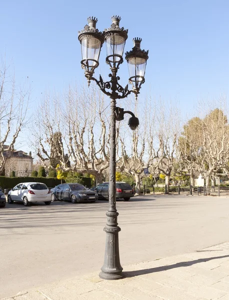 Lamppost with security camera — Stock Photo, Image