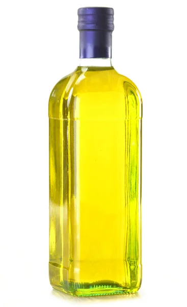 Flaska olivolja isolerad på vitt — Stockfoto