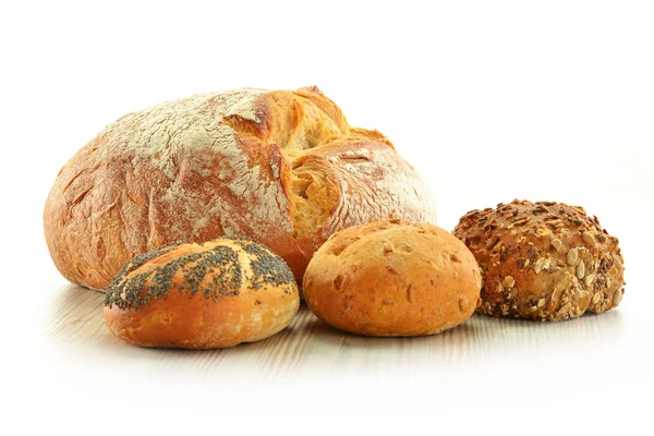 Σύνθεση με ψωμί και ψωμάκια — Φωτογραφία Αρχείου