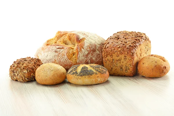 Σύνθεση με ψωμί και ψωμάκια — Φωτογραφία Αρχείου