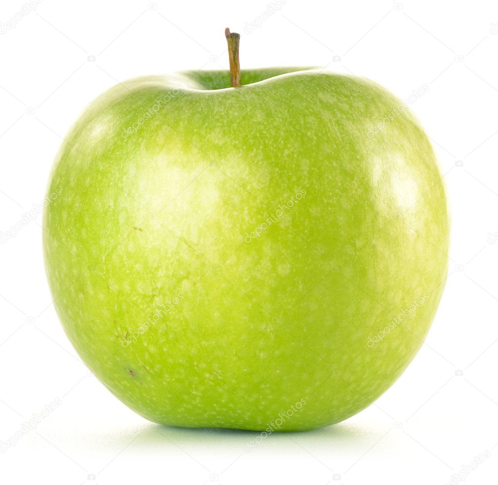 Green apple isolated on white