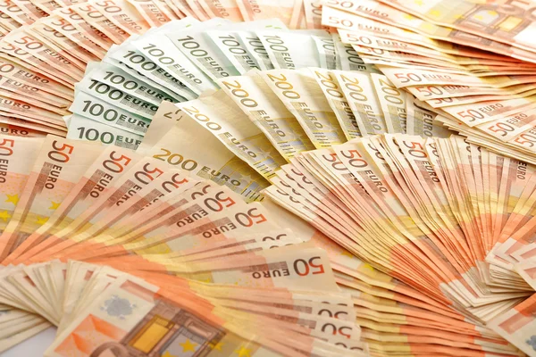 Composición con billetes en euros —  Fotos de Stock