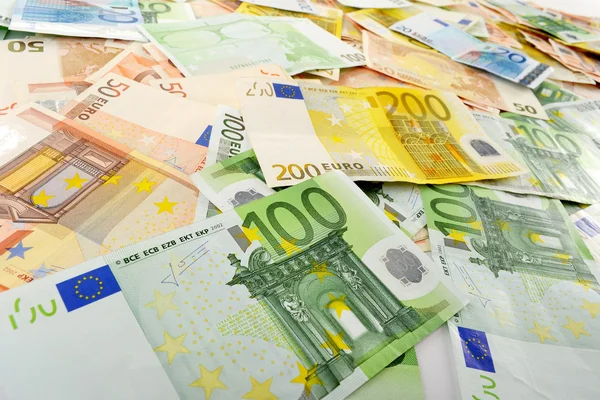 Composição com notas de euro — Fotografia de Stock