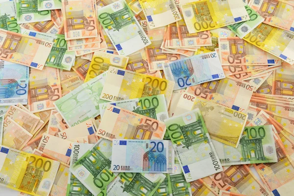 Composizione con banconote in euro — Foto Stock