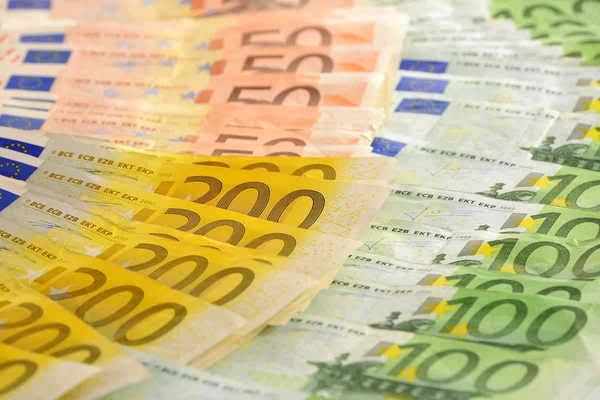 Zusammensetzung mit Euro-Banknoten — Stockfoto