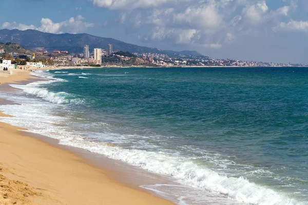 Badalona Costa y playa de España — Foto de Stock